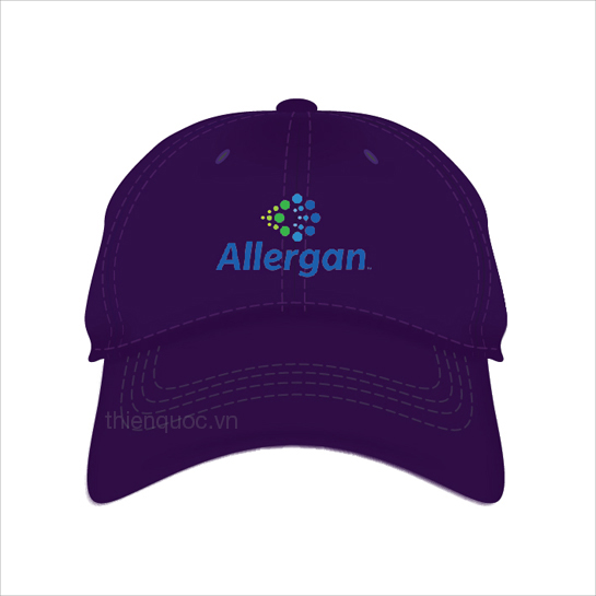 Nón lưỡi trai thêu chữ Allergan xanh Navy