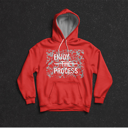 Áo Hoodie đỏ Enjoy the process