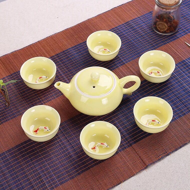 Bộ ấm trà hình cá 3D
